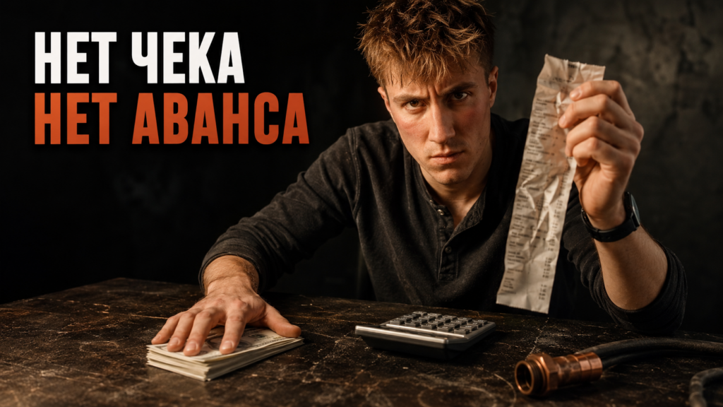 Детальный график выплат рабочим и чеки на столе, показывающие как закупка строительных материалов привязывается к авансам.