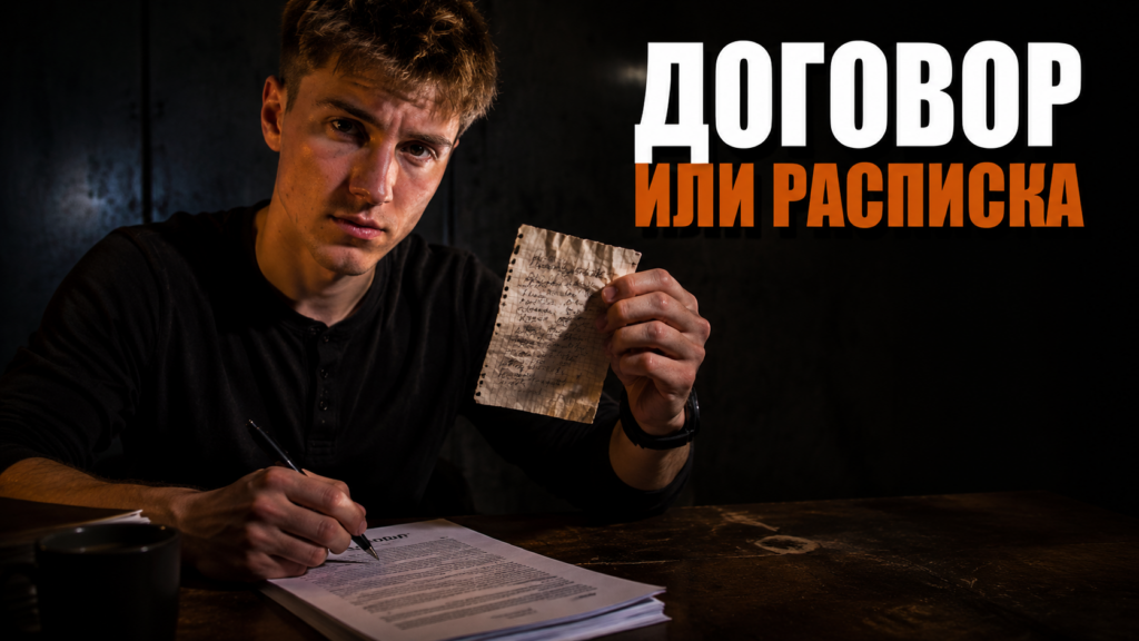 Документы для оформления услуг строителей. Владелец подписывает договор на ремонт квартиры с бригадой рабочих за столом.