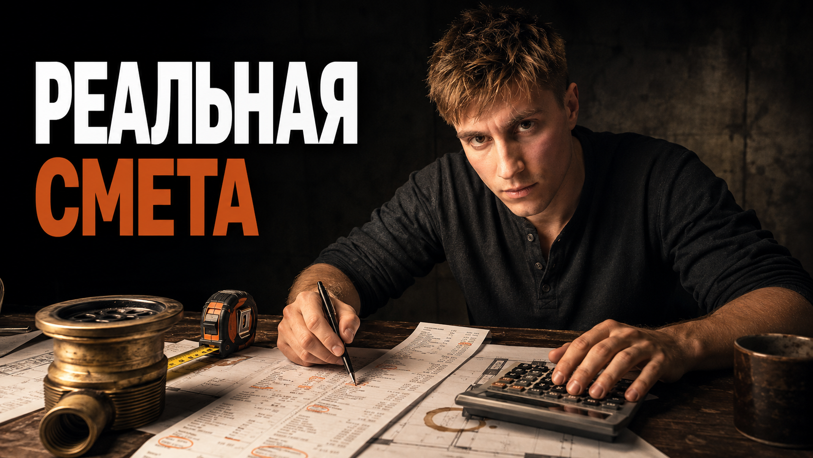 Светлый интерьер санузла, где установлена современная душевая кабина вместо ванной, рядом лежат смета и калькулятор.