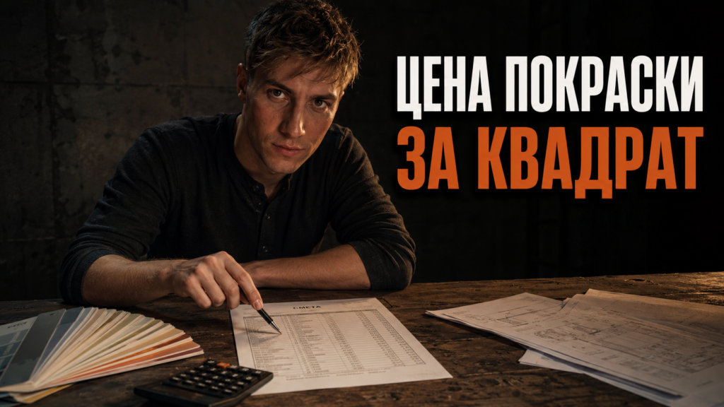 Мастер наносит краску на поверхность валиком: наглядный пример работ, определяющих стоимость покраски стен за квадратный метр.